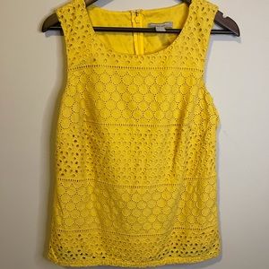Banana Republic Yellow Sleeveless Blouse